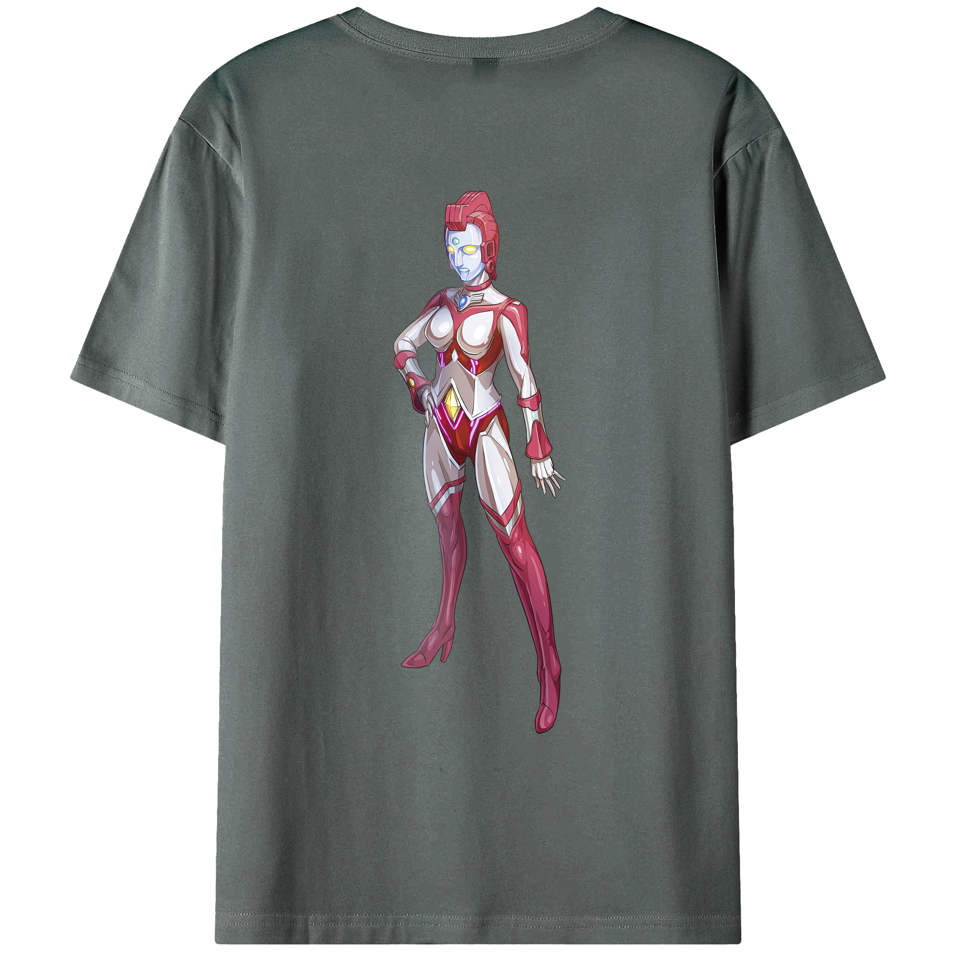 （画像用） ウルトラマン Ultraman 綿100％ メンズ半袖Tシャツ（バックプリント） 通気性